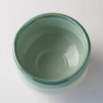 美濃燒抹茶碗 - 綠色俯視圖